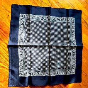Blue & White vintage square scarf